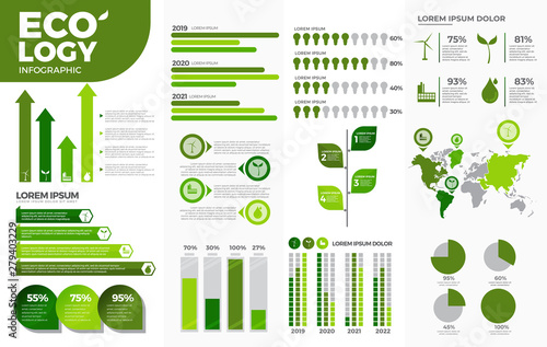 Green Ecology Infographic Templates. Infographic Bundle