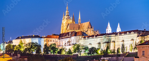 Prague Castle at sunset time, Prague, Czech Republic photo