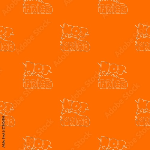 Hot price lettering pattern vector orange for any web design best