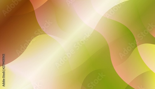 Abstract Shiny Waves. For Cover Page, Landing Page, Banner. Vector Illustration with Color Gradient.