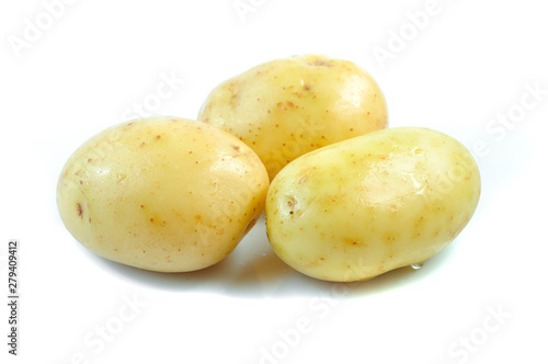 Potatoes isolated on white