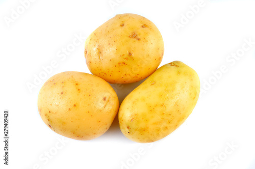 Potatoes isolated on white