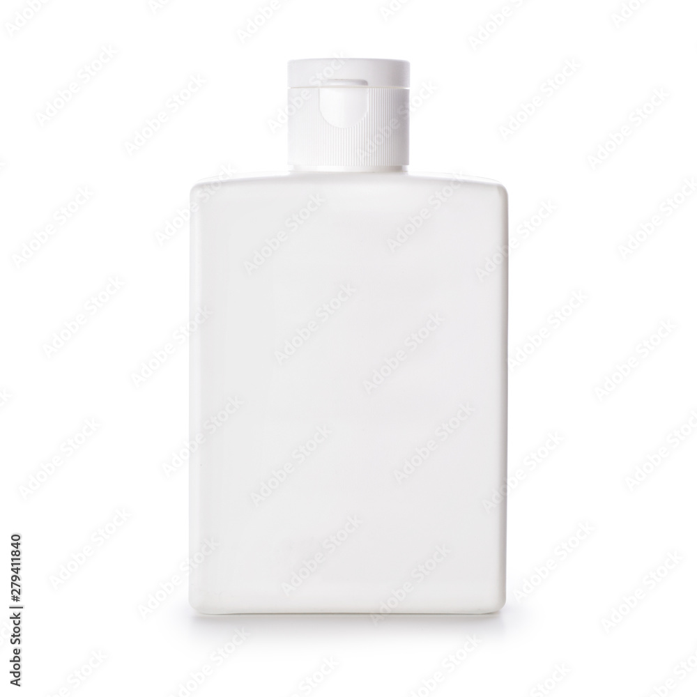 Plastic mockup white rectangular bottle Plastic mockup white rectangular bottle