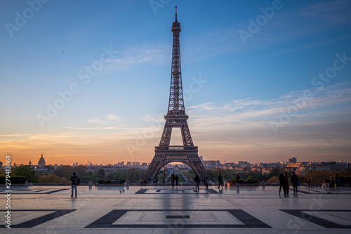 A view of the Eiffel Tower from Palais de Chaillot, Paris, France © Puripat
