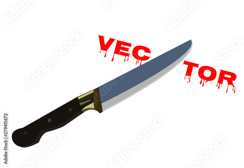 knife with wooden handle. wooden handle blade drawing. metal blade with wooden handle drawing