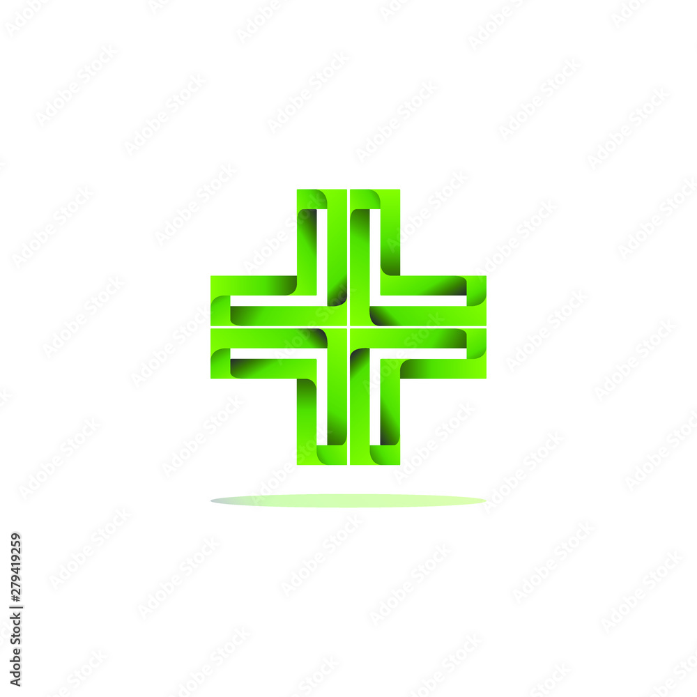 Obraz premium Medical pharmacy logo design template.- vector illustrator