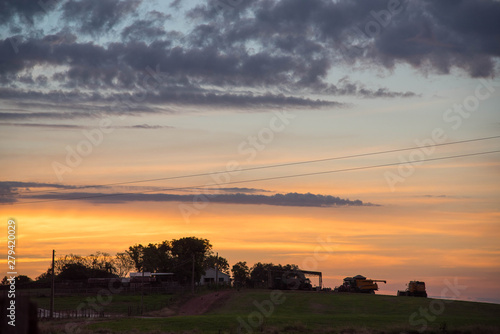 Dusk at the agricultural production farm 02