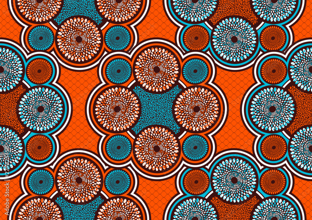 african fashion seamless pattern, vector illustration file.  - obrazy, fototapety, plakaty 