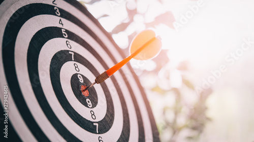Bullseye is a target of business. Dart is an opportunity and Dartboard is the target and goal. So both of that represent a challenge in business marketing as concept.
