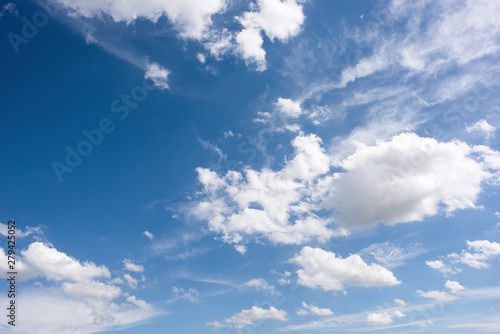 blue sky with white could nature background
