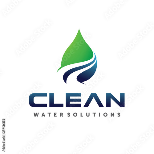 Water and Spring Logo Vector