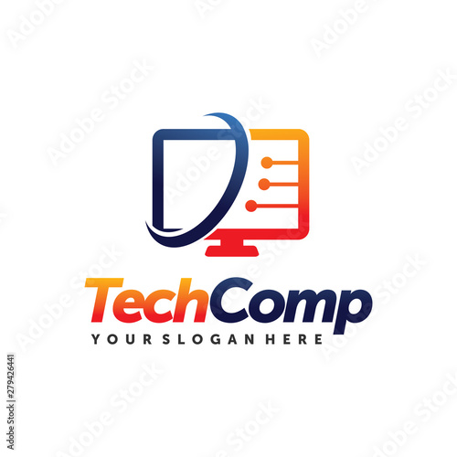 Computer Tech, Computer repair, Computer services, PC Logo vector