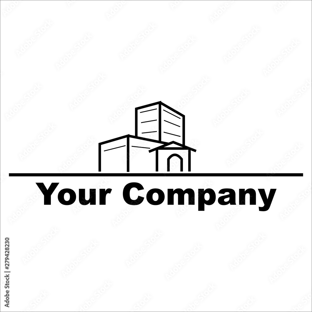 logo template for hotel, real estate, and apartment
