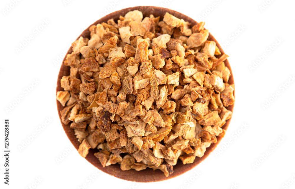Dehydrated Lemon Peel on a White Background Dehydrated Lemon Peel on a White Background