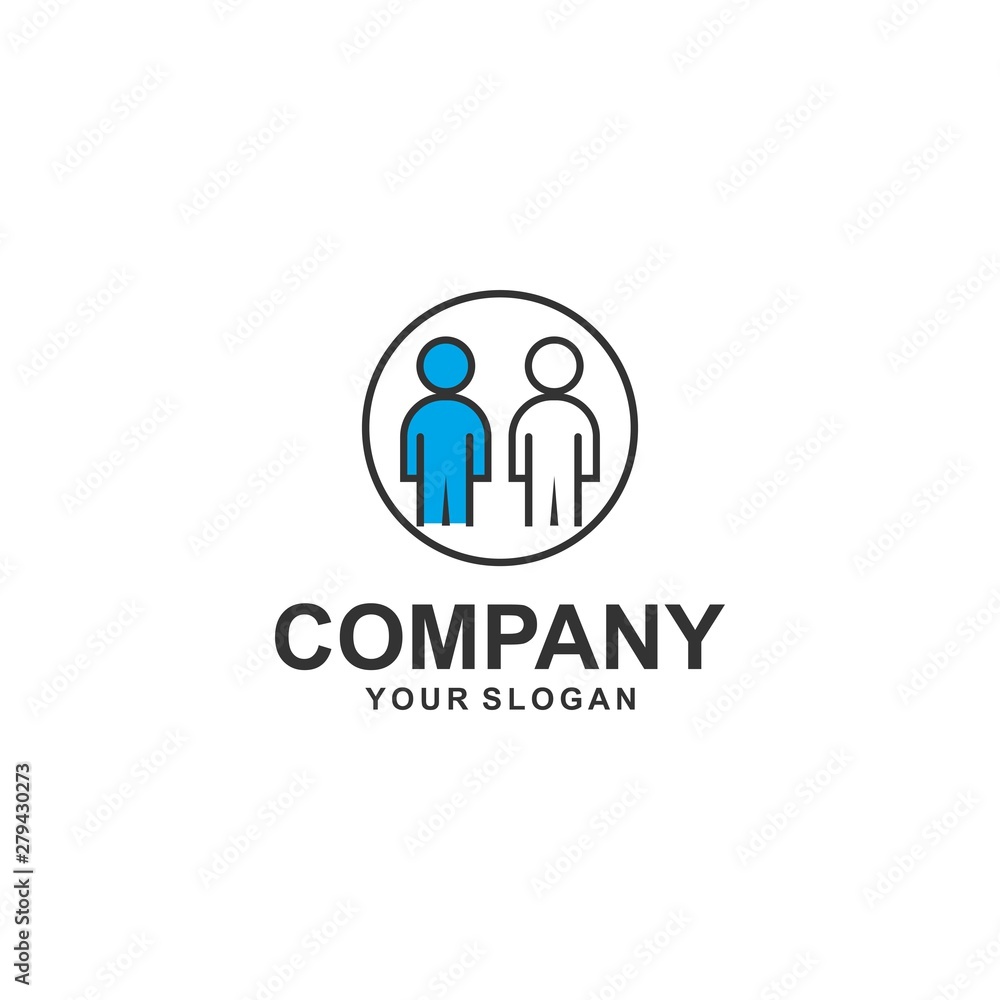 people human logo template design vector illustration silhouette people human logo template design vector illustration silhouette