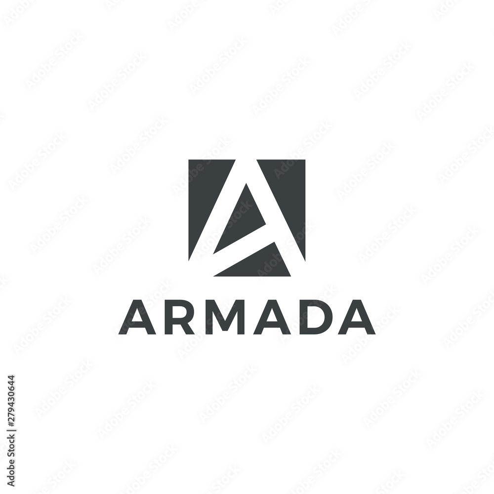Letter A Negative Space Logo Design Template - Vector Letter A Negative Space Logo Design Template - Vector