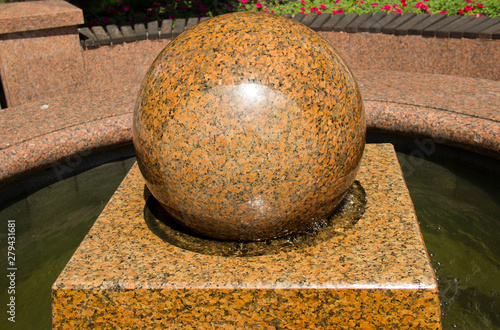 Frictionless marble ball, Stone Ball Fountain or Floating Sphere Globe Fountain.