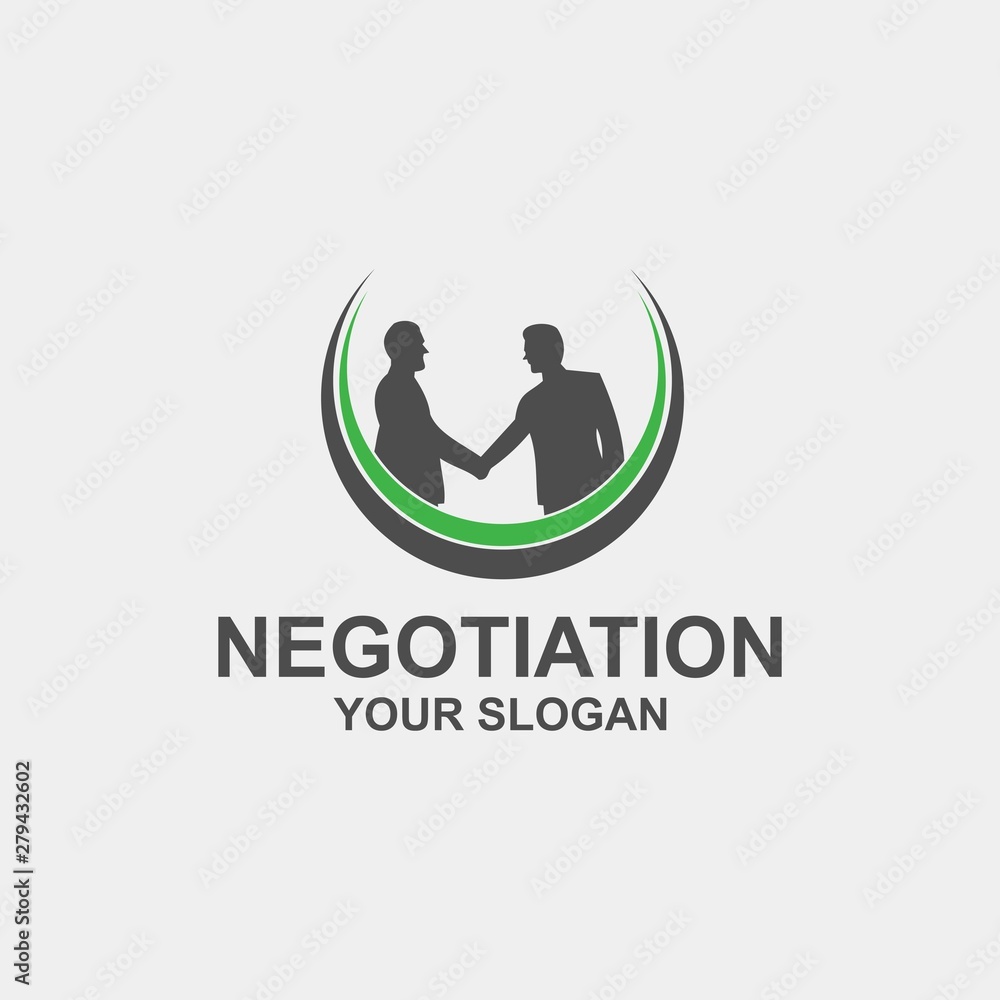 business, deal, logo template design vector illustration silhouette