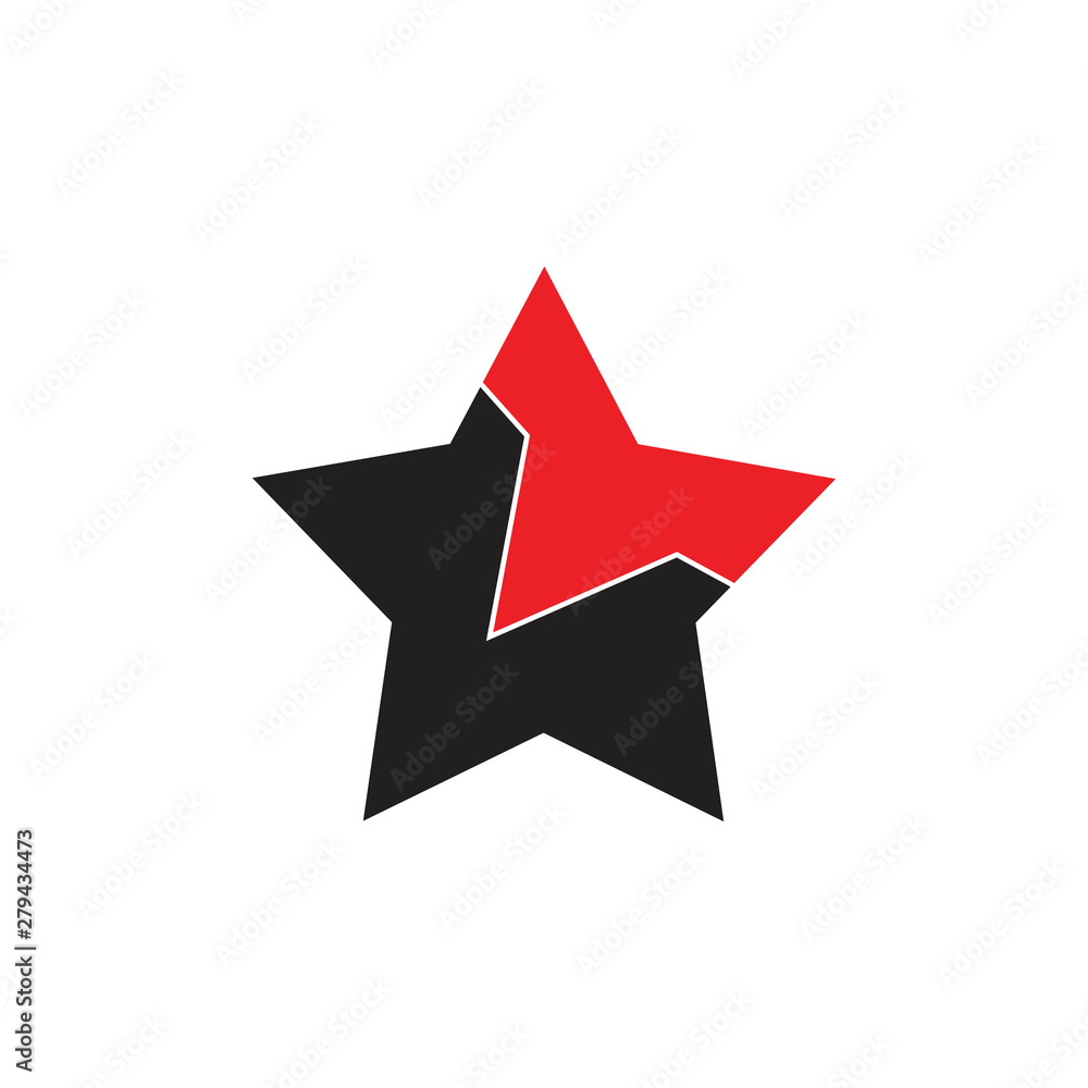 Obraz premium letter v star geometric design logo vector