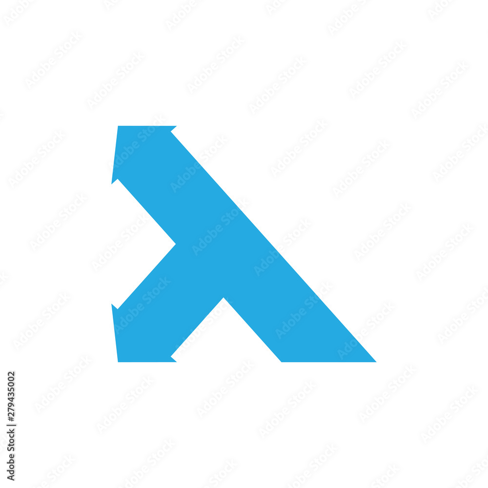 abstract simple geometric arrow path logo vector abstract simple geometric arrow path logo vector