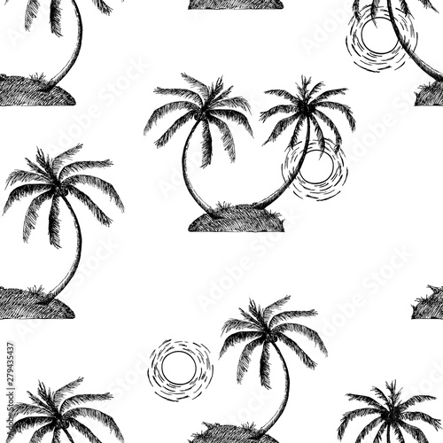 Islands with palm trees