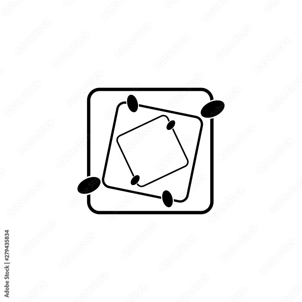 square orbital design logo vector