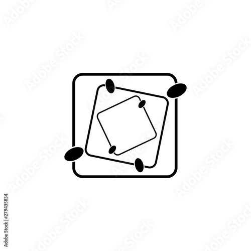 square orbital design logo vector