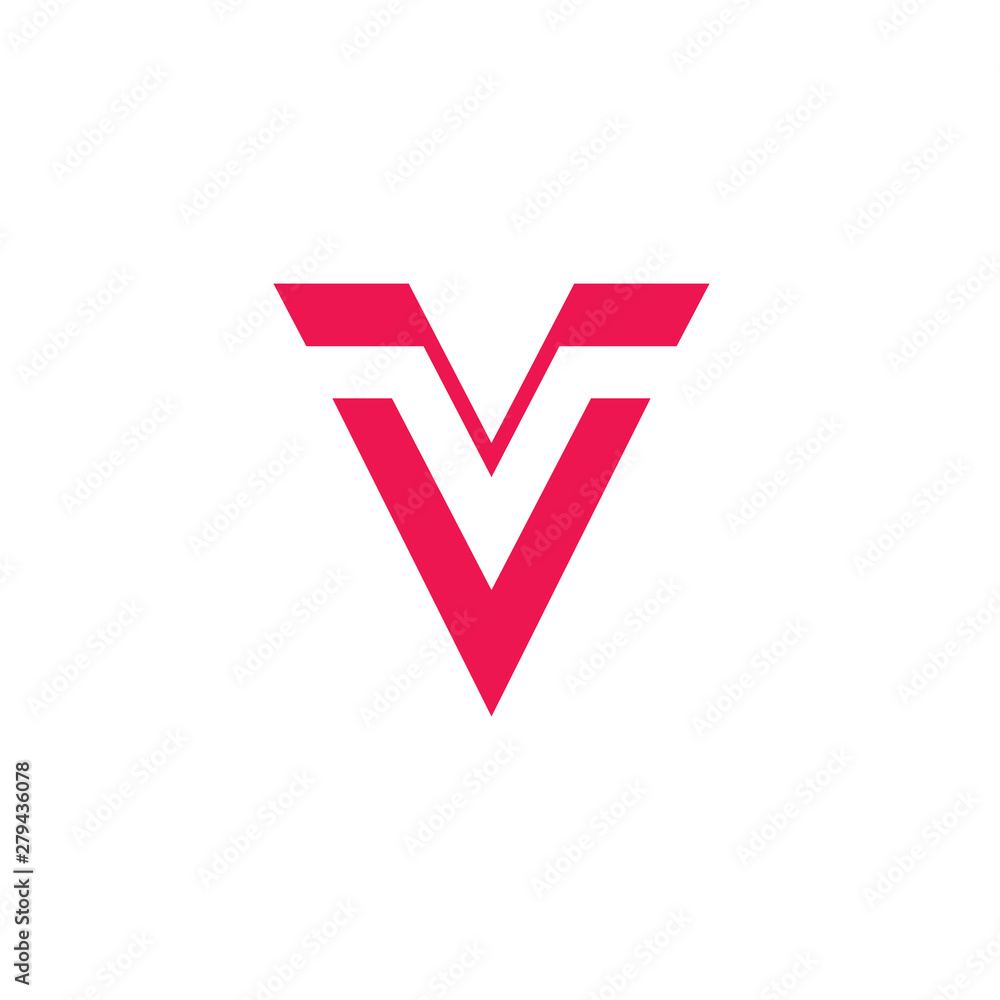 letter v simple geometric logo vector letter v simple geometric logo vector