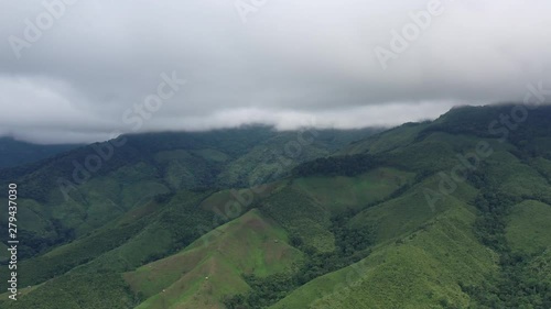 Beautiful skyline on the hill, sky road over top of Mountain, Curve road from Pua District to Boklua District photo