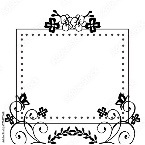 Beautiful template for invitations, greeting cards, with decoration elegant flower frame. Vector