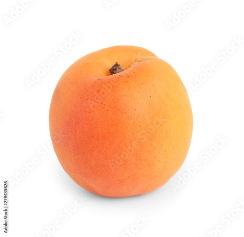 Delicious ripe sweet apricot isolated on white