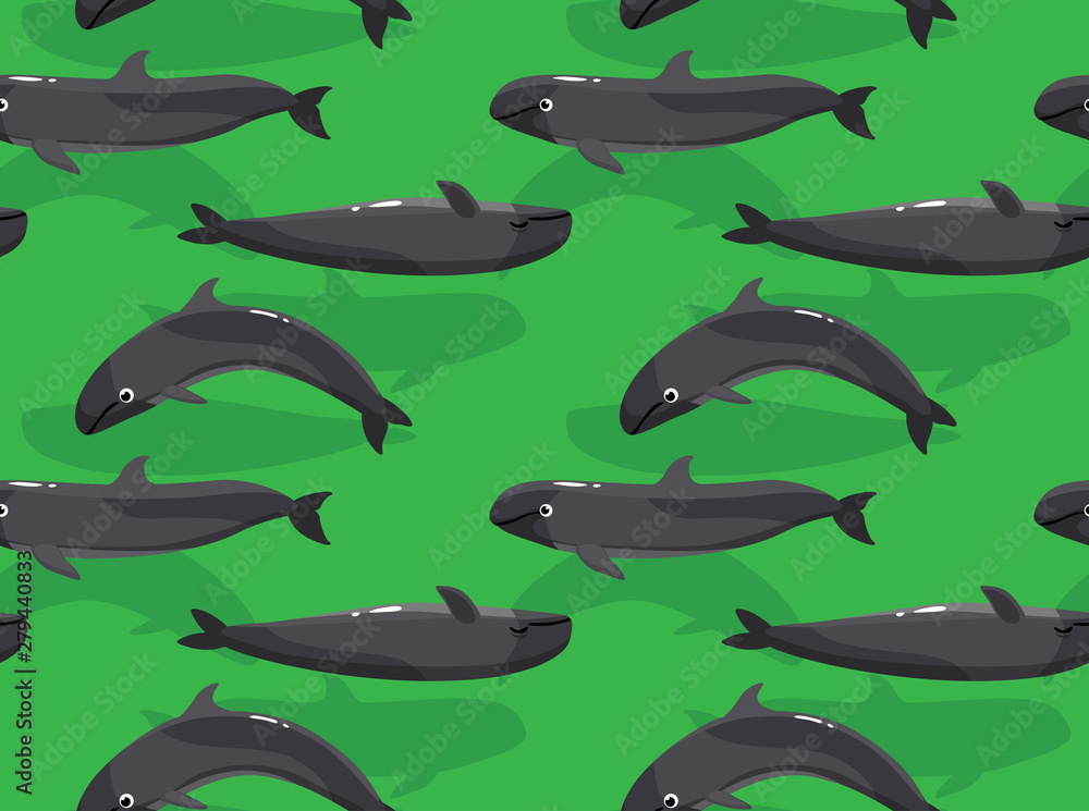 False Killer Whale Cartoon Background Seamless Wallpaper False Killer Whale Cartoon Background Seamless Wallpaper