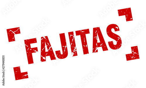 fajitas stamp. fajitas square grunge sign. fajitas