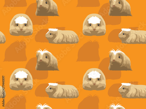Guinea Pig Coronet Cartoon Background Seamless Wallpaper