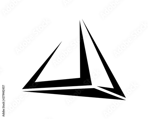 Triangle pyramid logo icon template
