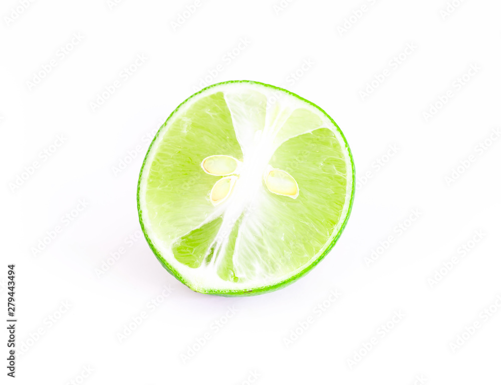 Fresh lime on white background isolated image Fresh lime on white background isolated image