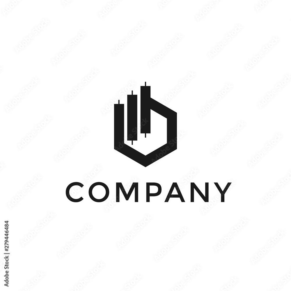 letter B trade marketing logo design vector. initial B and chart diagram graphic concept. company, corporate, business, finance symbol icon. - Vector