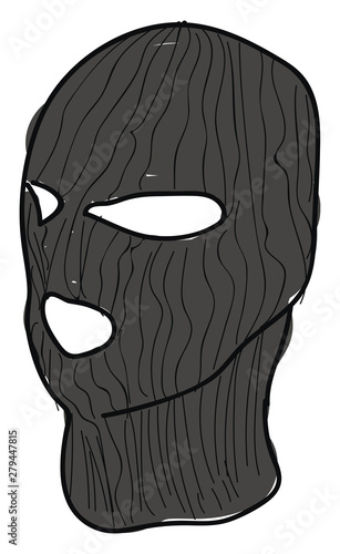 Balaclava, illustration, vector on white background.