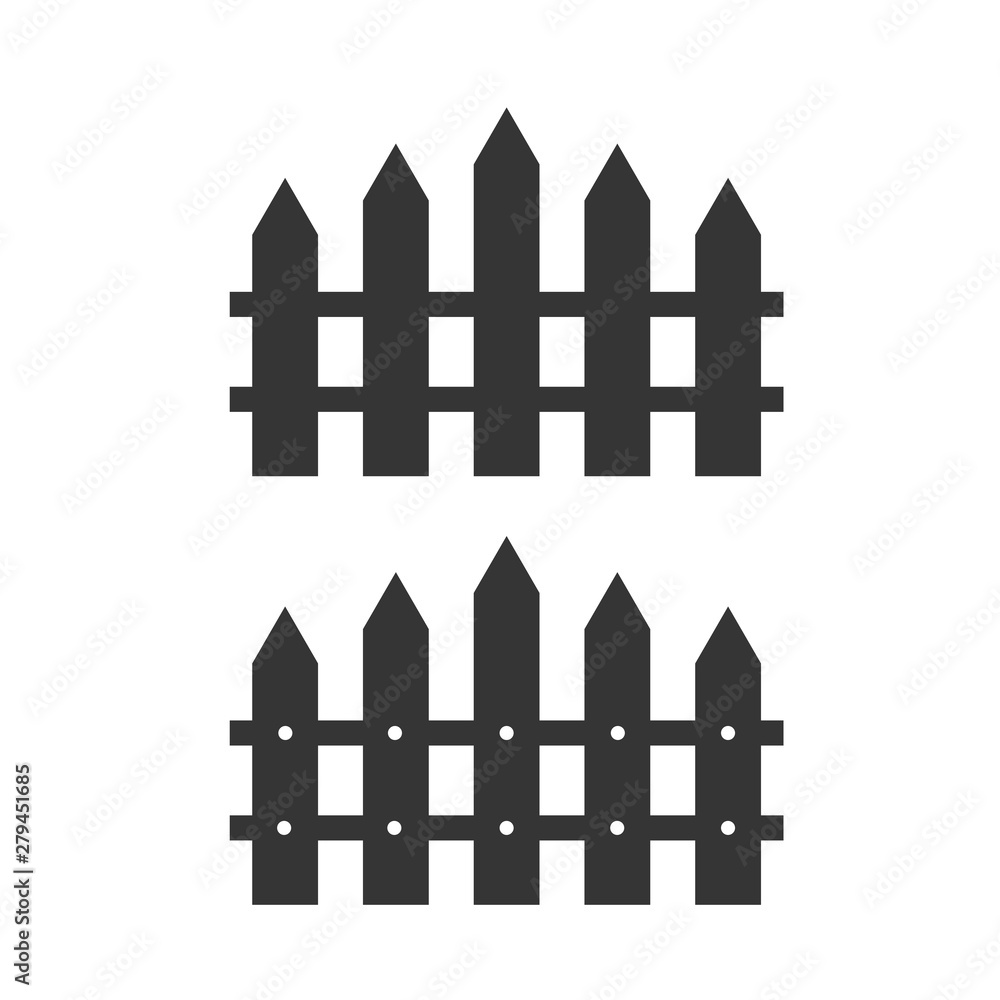 Fence icon trendy template color editable. Fence symbol vector sign isolated on white background. Simple logo vector illustration for graphic and web design.