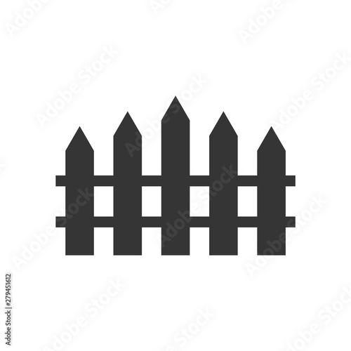 Fence icon trendy template color editable. Fence symbol vector sign isolated on white background. Simple logo vector illustration for graphic and web design.
