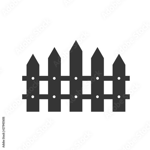 Fence icon trendy template color editable. Fence symbol vector sign isolated on white background. Simple logo vector illustration for graphic and web design.
