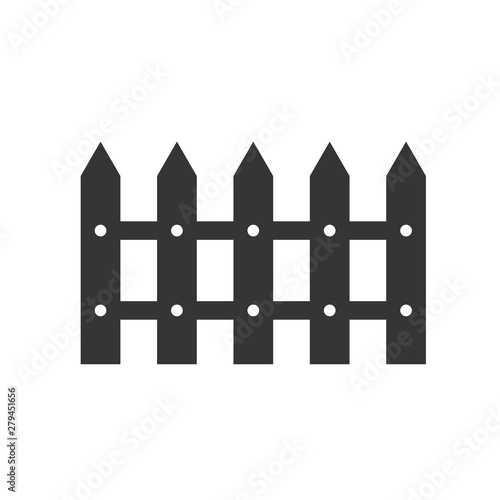 Fence icon trendy template color editable. Fence symbol vector sign isolated on white background. Simple logo vector illustration for graphic and web design.