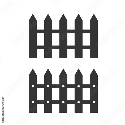 Fence icon trendy template color editable. Fence symbol vector sign isolated on white background. Simple logo vector illustration for graphic and web design.