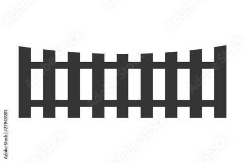 Fence icon trendy template color editable. Fence symbol vector sign isolated on white background. Simple logo vector illustration for graphic and web design.