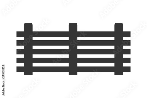 Fence icon trendy template color editable. Fence symbol vector sign isolated on white background. Simple logo vector illustration for graphic and web design.