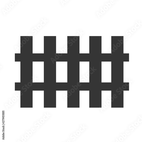 Fence icon trendy template color editable. Fence symbol vector sign isolated on white background. Simple logo vector illustration for graphic and web design.