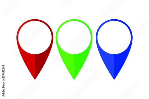 Free Download Red, blue and green vector map pointer set isolated on white background  - GFXLoad