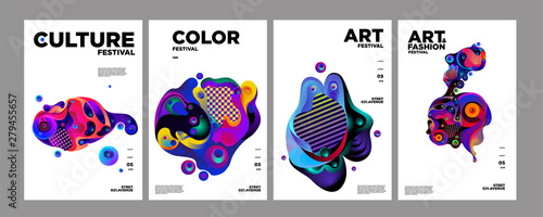 Art, Culture, and Fashion Colorful Illustration Poster. Abstract Illustration for festival, exhibition, event, website, landing page, promotion, flyer, digital and print.