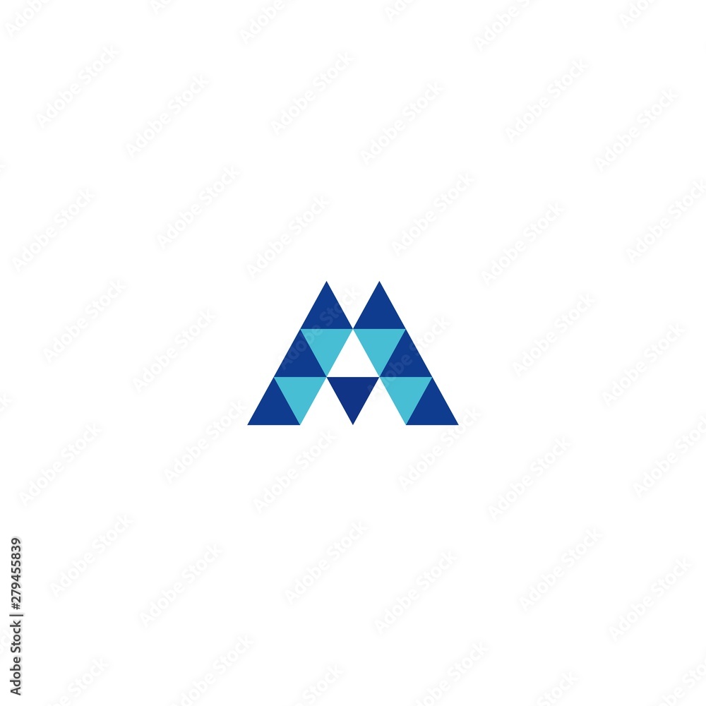 Blue Digital M Logo Design Vector Blue Digital M Logo Design Vector