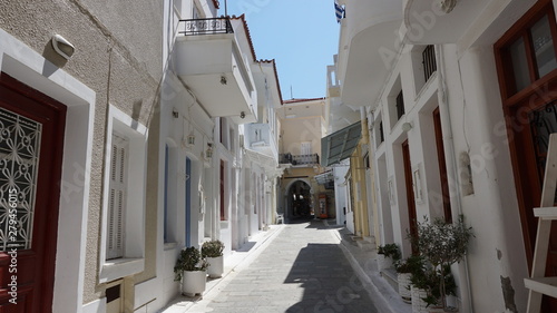 Greek traditional road on an island